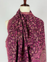 Purple Kashmiri Kani Jaal Weave | Purple Color Cashmere Wrap | Wool Shawl for Gift | Luxury Gifts for Weddings | Kani Weave Shawl