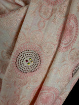 Light Dusy Peach Pink Soft Pashmina Shawls with Intricate Emberiodery | Light Weight Shawl | Kashmiri Pashmina Shawl | Ships from California