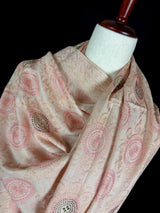 Light Dusy Peach Pink Soft Pashmina Shawls with Intricate Emberiodery | Light Weight Shawl | Kashmiri Pashmina Shawl | Ships from California