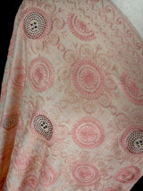 Light Dusy Peach Pink Soft Pashmina Shawls with Intricate Emberiodery | Light Weight Shawl | Kashmiri Pashmina Shawl | Ships from California