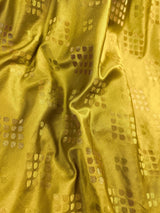 Mehandi Green Color Semi Mashru Silk Saree with Muted Gold Zari Weave | Soft Silk Sarees | Ships from California