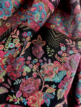 Black Color Premium Pashmina Kani Weave Kashmiri Shawl | Kani Weave Cashmere Wrap | Wool Stole and Wraps | Ships from California