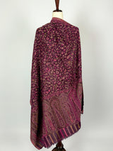 Purple Kashmiri Kani Jaal Weave | Purple Color Cashmere Wrap | Wool Shawl for Gift | Luxury Gifts for Weddings | Kani Weave Shawl