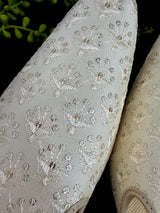 Handmade Men Wedding Shoes in Off White | Mens Shoes for Kurtas | Traditional Mojari Shoes | Indian Ethnic Wedding Footwear for Men