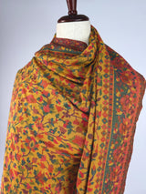 Mustard Yellow Pure Pashmina Kani Weave Kashmiri Shawl | Kani Weave Cashmere Wrap | Floral Cashmere Shawl | Cashmere Stole | Wedding Gift