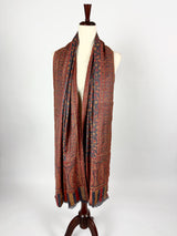 Light Grey Color Viscose Blend Wool Stole Shawl | Chinar Leaves Pattern with Parsley Design | Soft Shawl, Stoles and Wraps