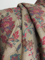 Camel Color Premium Wool Kani Weave Cashmere Shawl | Kani Weave Cashmere Wrap | Wool Stole and Shawl | Floral Jaal Shawls