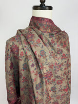 Camel Color Premium Wool Kani Weave Cashmere Shawl | Kani Weave Cashmere Wrap | Wool Stole and Shawl | Floral Jaal Shawls