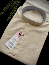 Beige Color Cotton Silk Kurta Pajama for Men | Gift For Him | Light Weight Kurta for Men