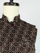 Wine Color Designer Party Wear Velvet Modi Jacket For Men | High Quality Premium Velvet Jacket Thread Embroidery Sequin Work