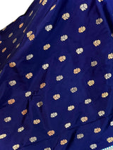 Blue Pure Katan Silk Saree with Sky Blue Color Border and Pallu | Pure Silk Sarees | SILK MARK CERTIFIED