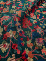 Bottle Green Pure Pashmina Kani Weave Kashmiri Shawl | Kani Weave Cashmere Wrap | Floral Cashmere Shawl | Cashmere Stole | Wedding Gift