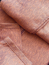 Designer Peach Color with undertone of Blue Men's Kurta with bottom with Embossed Embroidery Work | Kurta Sets for Wedding and Parties