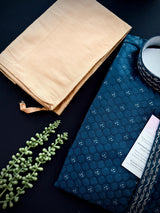 Dark Teal Color Party Wear Designer Men Kurta Set with tiny zari and Embossed Self Design in Soft Silk Material | Mens Wedding Ethnic Wear