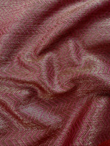 Handwoven Maheshwari Cotton Silk Saree in Ivory Color with Antique Gold Zari Weave with Banarasi Borders and Meenakari