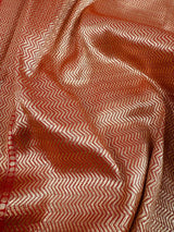 Grand Red Banarasi Silk Traditional Saree with Gold and Sliver Zari Weave | Banarasi Silk Sarees