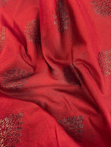 Red Color Dupion Soft Silk Saree with Antique Zari Weave | Ships from California