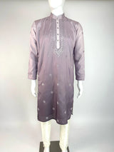 Ombre Lavender Color Kurta with Emberiodey and Sequin | Soft Silk with Lining | Wedding and Party Wear Kurta for Men