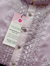 Ombre Lavender Color Kurta with Emberiodey and Sequin | Soft Silk with Lining | Wedding and Party Wear Kurta for Men