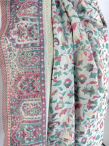 White Kashmiri Kani Wool Shawl in Kani Weave traditional Pattern | White Color Cashmere Wrap | Wool Shawl for Gift