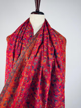 Pink Color Pure Pashmina Kani Weave Kashmiri Shawl | Kani Weave Cashmere Wrap | Floral Cashmere Shawl | Cashmere Stole | Wedding Gift