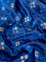 Blue Color Soft Banarasi Silk Saree with Sliver Color Zari Weave | Wedding, Party Wear Sarees | Ships from California
