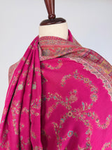Pink Color Pashmina Kani Weave Kashmiri Wool Shawl | Kani Weave Cashmere Wrap || Cashmere Stole | Christmas Gift