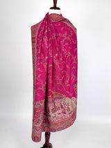 Pink Color Pashmina Kani Weave Kashmiri Wool Shawl | Kani Weave Cashmere Wrap || Cashmere Stole | Christmas Gift