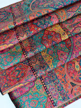 Multi Color Pashmina Kani Weave Kashmiri Wool Shawl | Kani Weave Cashmere Wrap | | Christmas Gift