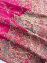 Pink Color Pashmina Kani Weave Kashmiri Wool Shawl | Kani Weave Cashmere Wrap || Cashmere Stole | Christmas Gift