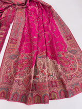 Pink Color Pashmina Kani Weave Kashmiri Wool Shawl | Kani Weave Cashmere Wrap || Cashmere Stole | Christmas Gift