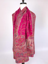 Pink Color Pashmina Kani Weave Kashmiri Wool Shawl | Kani Weave Cashmere Wrap || Cashmere Stole | Christmas Gift