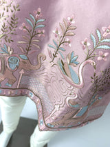Pastel Tea Pink Designer Soft Silk Kurta Pajama with Emberiodery - view 8 | Kurta | Kaash Collection