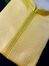Yellow Color Men's Soft Silk Kurta Pajama Set | Yellow Haldi Function Wear