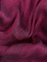 Deep Purple Color Bengal Linen Handwoven Saree with Sliver Zari Weave with small Buttis