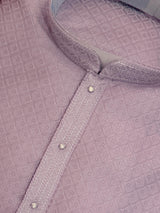 Deep Lavender Color Kurta with Self Design | Wedding & Party Wear