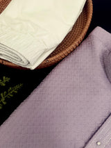 Deep Lavender Color Kurta with Self Design | Wedding & Party Wear