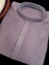 Deep Lavender Color Kurta with Self Design | Wedding & Party Wear