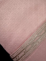 Pastel Baby Pink men's silk kurta with zari embroidery — Kaash Collection