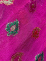 Deep Hot Pink Cotton Silk Saree
