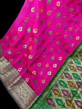Deep Hot Pink Cotton Silk Saree
