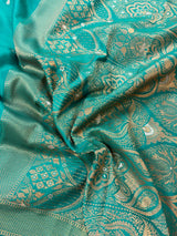 Rama Green Soft Satin Silk Light Weight Saree