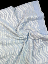Ice Blue Color Linen blend with Cotton Silk Saree and Embroidery Floral buttis