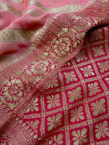 Baby Pink Color Georgette Silk saree — Kaash Collection
