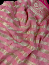 Baby Pink Color Georgette Silk saree — Kaash Collection