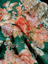 Green Organza Silk saree — Kaash Collection