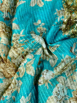 Sky Blue Color Organza Silk saree — Kaash Collection