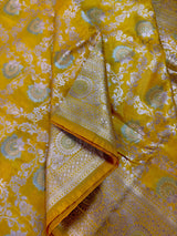 Yellow Color Pure Katan Silk saree — Kaash Collection