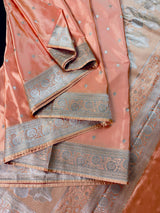 Pastel Peach Color Mashru Silk saree — Kaash Collection