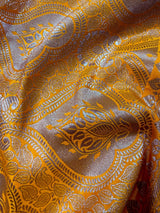 Mango Yellow Color Mashru Silk saree — Kaash Collection